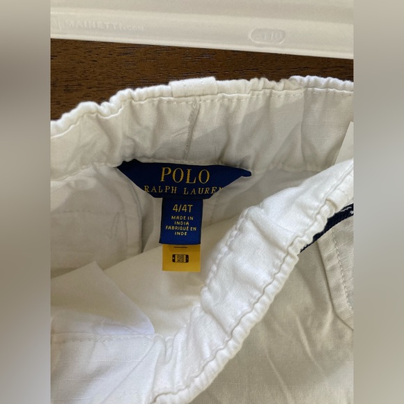 NWT POLO RALPH LAUREN KIDS CLASSICS WHITE SHORTS - Picture 3 of 5